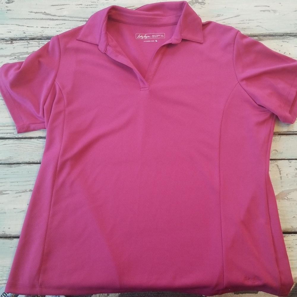 Pink/purple golf shirt